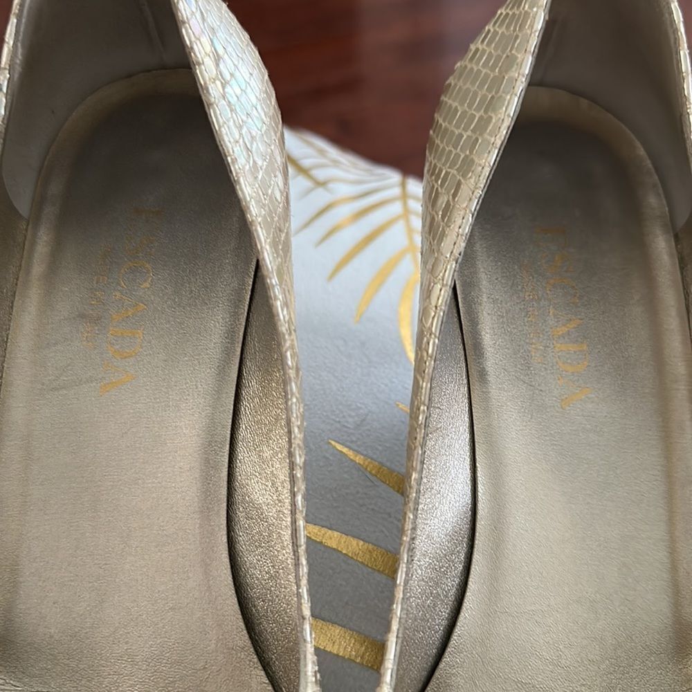 Escada | Marbled Python Embossed Pointy Pumps 7 1… - image 4